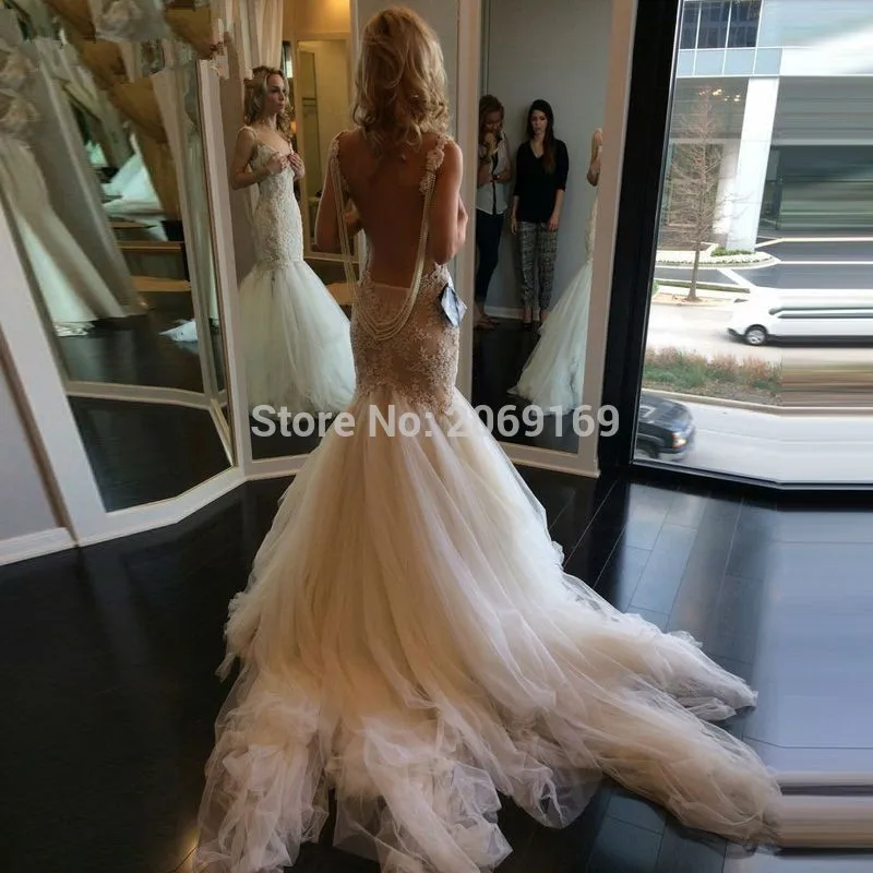 Sexy-Backless-Mermaid-Wedding-Dresses-2017-Sleeveless-with-Chapel-Train-Tulle-robe-de-mariage-vestido-de