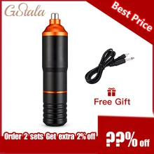 Электрическая роторная татуировочная машина из алюминия/сплава, моторный пистолет для перманентного макияжа бровей 10000 циклов/минут