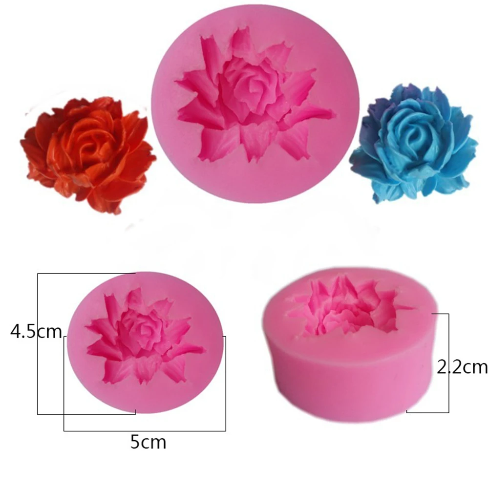 3D силиконовая форма в виде цветка розы помадка подарок украшения инструменты Шоколадные конфеты печенье мороженое Мыло Fimo Полимерная глина-смола форма для выпечки
