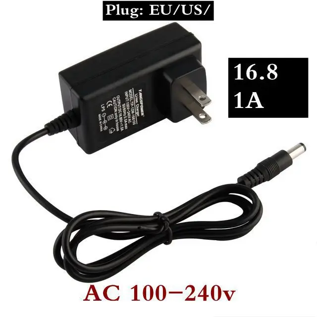 

1PCS NEW/16.8V 1A Lithium li-ion Battery Charger for Screwdriver 14.4V 4Series 18650Lithium Battery Wall Charger DC 5.5MM*2.1MM