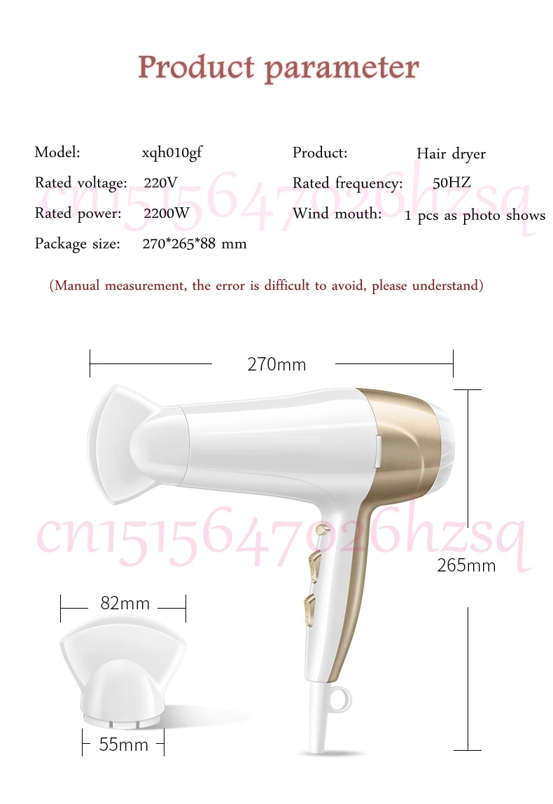 DMWD Professional фен с ЕС plug 2200 Вт салон-Парикмахерская домашнего использования студенческого общежития горячий холодный воздух регулируемый