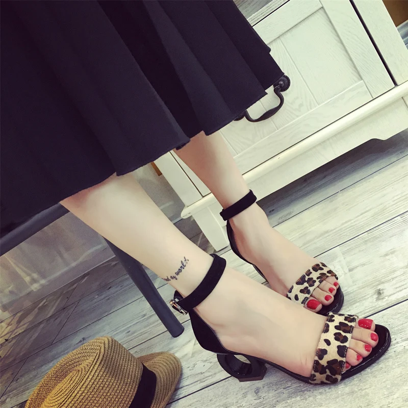 E TOY WORD Fashion Summer Women Sandals High heel strange style buckle Strap Party Pumps yellow Sexy Ankle Strap Woman Shoes