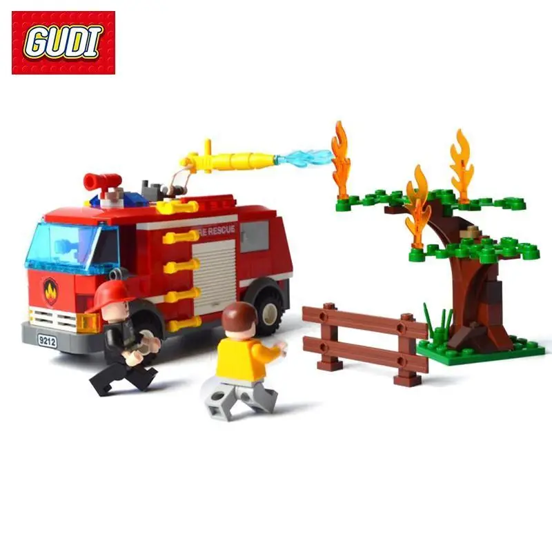 GUDI Models Building toy Compatible with Lego G9212 229PCS Fire Truck Blocks Toys Hobbies For Boys Girls Model Building Kits GUDI Models Building toy Compatible with Lego G9212 229PCS Fire Truck Blocks Toys Hobbies For Boys Girls Model Building Kits
