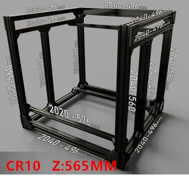Extrusão + Mgn Kit para Faça Funssor Cubo Quadro 12 h Trilhos Você Mesmo Cr10 Impressora 3d z Altura 565mm Blv Mgn