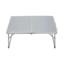 Лучший маленький столик для ноутбука 62x41x28 см/24,4x16,1x11 дюймов, стол для кемпинга, пикника, барбекю(серебристо-белый