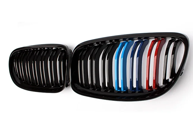 Пара м Цвет/черный глянец автомобилей Передняя решетка для BMW E90 LCI 3-серии седан/универсал 09-11 гоночные решетки