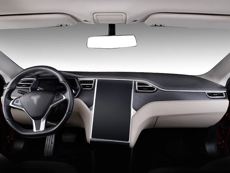 Автомобиль-Стайлинг 3D углеродного волокна салона центральной консоли Цвет изменить литья Стикеры наклейки для Тесла модель X /модель S