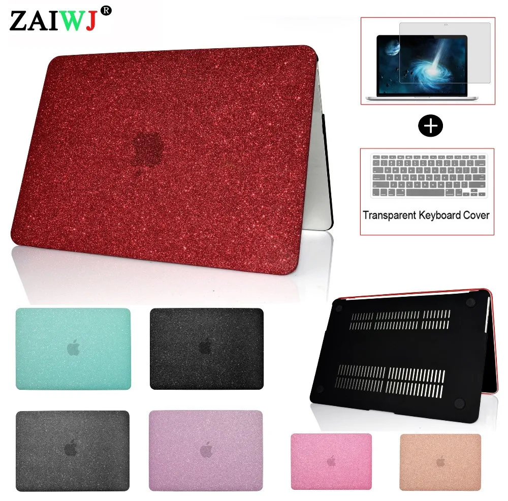ZAIWJ блеск Чехол для ноутбука MacBook Air retina 11,6 12 13,3 15,4 Mac book New Pro 13 15 дюймов с сенсорной панелью + крышка клавиатуры ZAIWJ блеск Чехол для ноутбука MacBook Air retina 11,6 12 13,3 15,4 Mac book New Pro 13 15 дюймов с сенсорной панелью + крышка клавиатуры