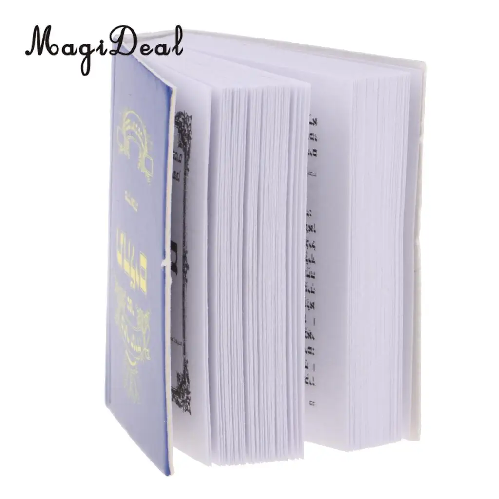 1/6 Scale Mini Holy Bible Book Model Dollhouse Miniatures Decoration for Study Room Blue Cover