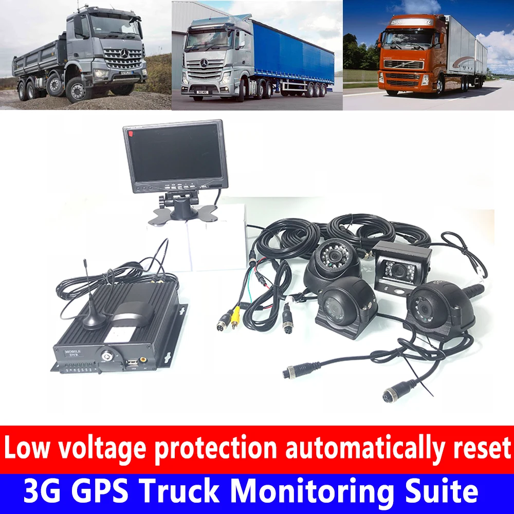 

4-way remote video CSMV6 monitoring platform 3G GPS truck monitoring kit private car / boat / semi-trailer Anti Vibration