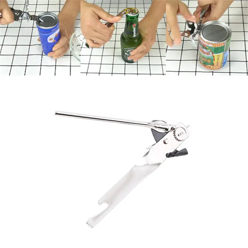 

Multifunctional Stainless Steel Professional Manual Can Opener Butterfly Can Bottle Jar Tin Opener Manual Food Camping Tools
