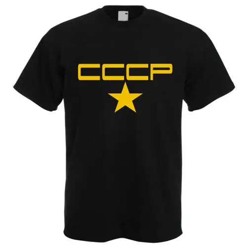 

Cccp Estilo Retro Urss Comunista Ruso Guerra Fria Divertido Logo Camiseta Russia 2019 Fashion Solid Color Men T Shirt