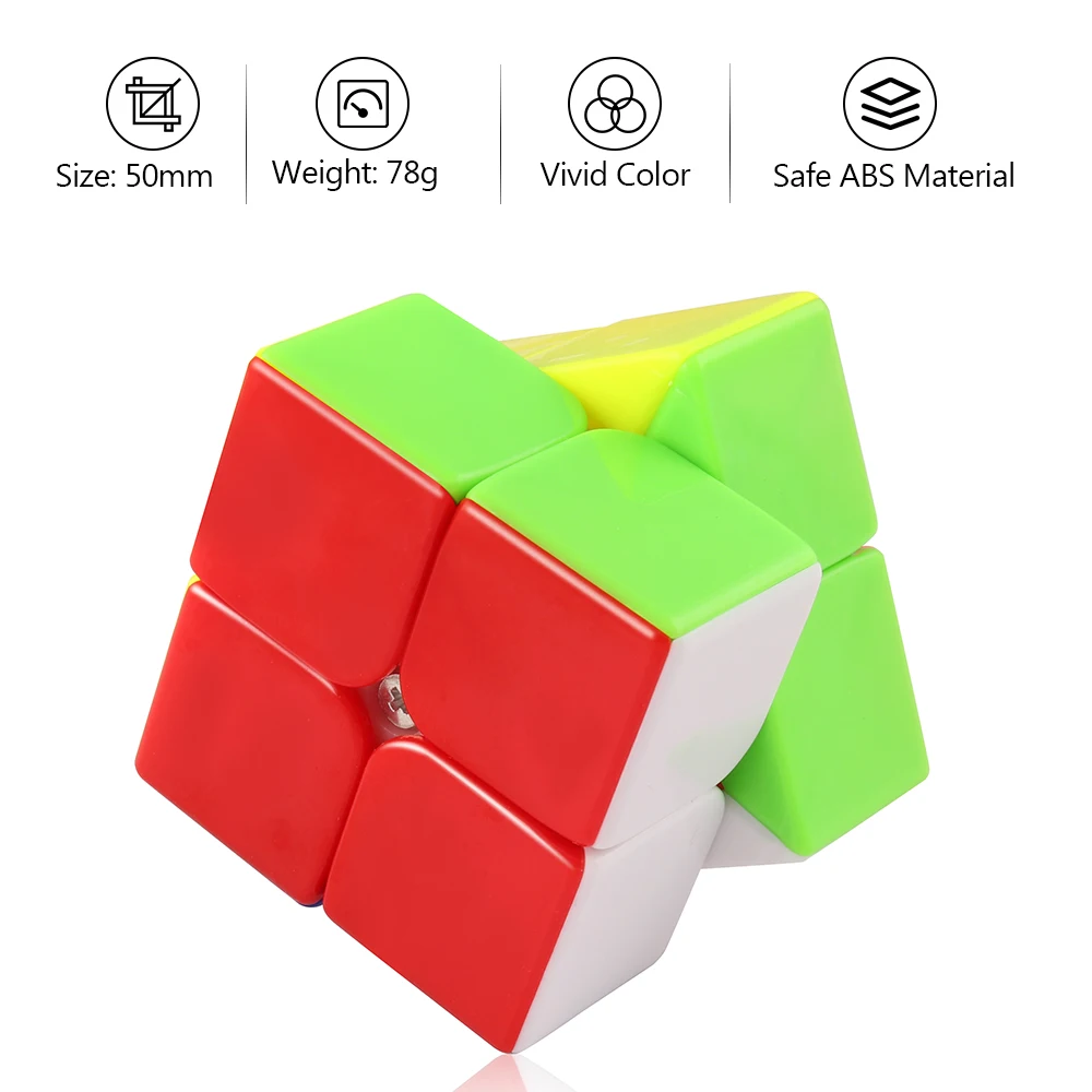 Магический куб D FantiX Cyclone для мальчиков 2x2x2 скоростной кубик Stickerless 2x2 пазлы