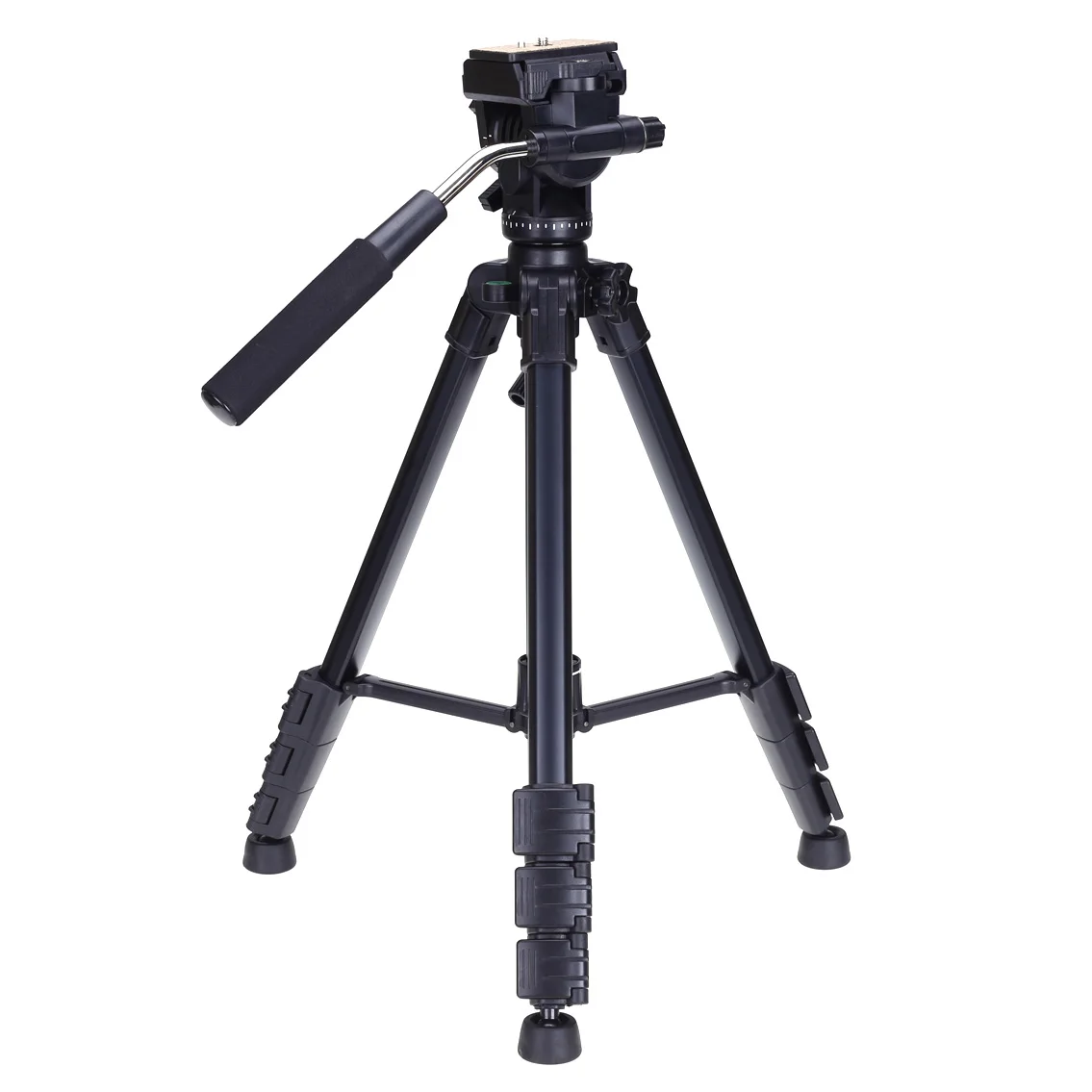 YUNTENG VCT-691 Профессиональный алюминиевый штатив с головкой и сумкой для DSLR камеры 691 - Цвет: black