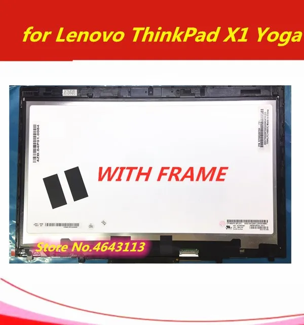 

For lenovo X1 YOGA LP140WF6 SPG1 14.0" LCD Touch Screen Assembly 1920*1080 WITH FRAME