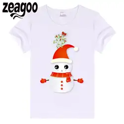 Zeagoo Снеговик Повседневное одноцветное Plain Crew Neck Slim Fit мягкий короткий рукав Футболка белая Для женщин red hat