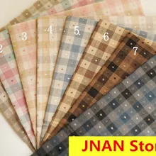 50 см x 70 см Высококачественная хлопковая саржевая ткань фланелевая шлифовальная мягкая ткань и окрашенная пряжа клетчатая рубашка ручная работа Ткань DIY 240 г/м