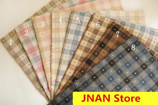 

50cmx70cm High quality all cotton twill flannel cloth sanding soft fabric and yarn dyed Plaid Shirt hand-made cloth DIY 240g/m