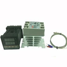 REX-C100 цифровой термостат регулятор температуры SSR выход к тип термопары Датчик 48x48+ SSR 40DA твердое реле+ датчик