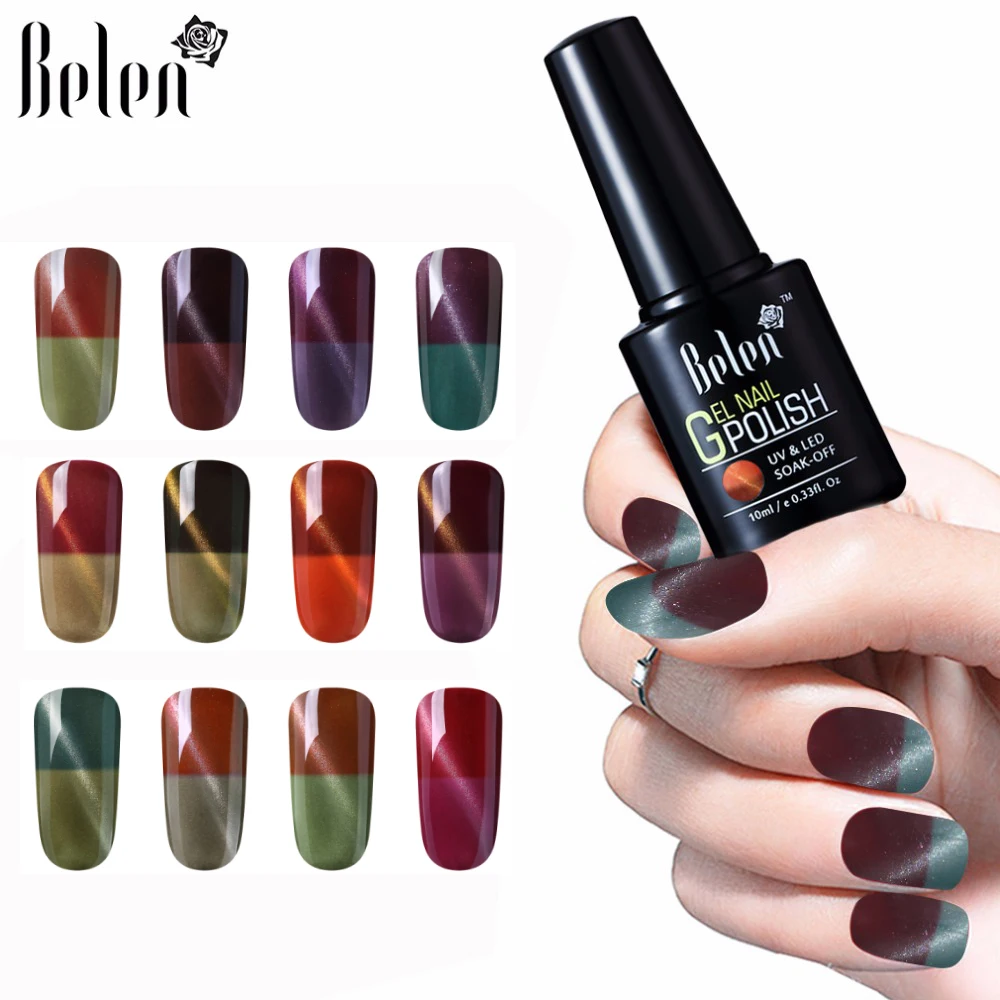 

Belen 10ml Gel Nail Temperature Color Changing Gel Polish Nail Polish Lak Lacquer Soak Off Long Lasting Varnish Semipermanent