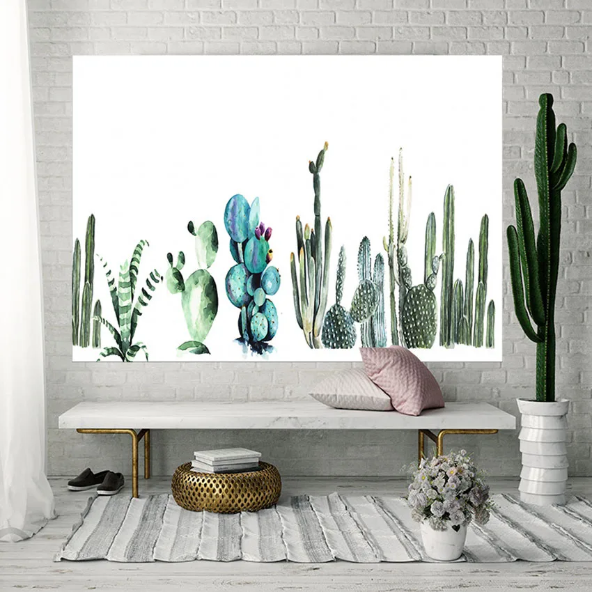 

Cactus Flamingo Print Tapestry Wall Hangings Mandala Painting Tapestry Beach Picnic Mat Sofa Bedding Cover Sheet Home Decor