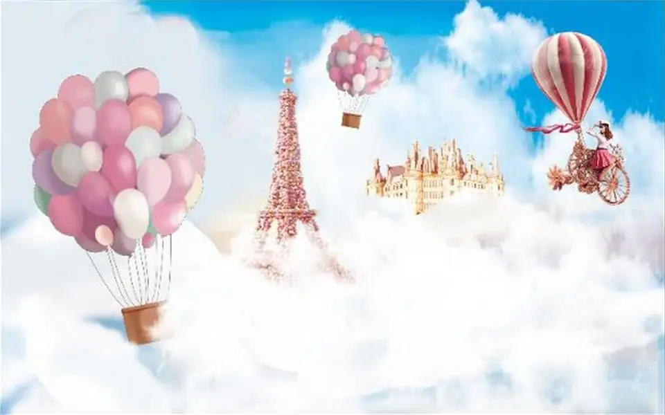 3d обои фотообои на заказ детская комната dream cloud fire balloon живопись диване ТВ фон для