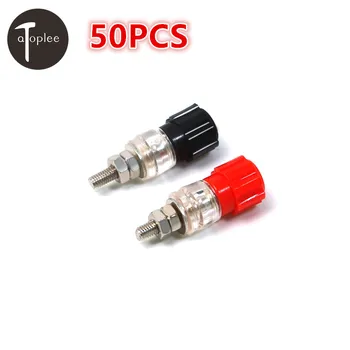 

Atoplee 50PCS 3mm Speaker Amplifier Terminal Binding Post Banana Plug Socket Red&Black High-power SCR Connector