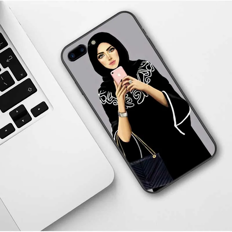 Роскошная женщина в хиджабе лицо Мусульманский Исламский грил глаза Силиконовый чехол для телефона для iPhone 11 Pro Max X 5S 6 6S 7 8 Plus XR XS MAX - Цвет: TPU
