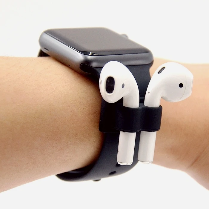 

Compatible for AirPods 1 / AirPod 2 Holder, Portable Anti-Lost Silicone Compatible for Apple AirPods Watch Band Holder