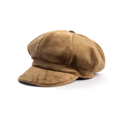 2018 New Men And Women Hat Autumn Winter Cap Fashion Korean Version Of The Velvet Light Board Octagonal Hat Retro Cap HC53 (8)