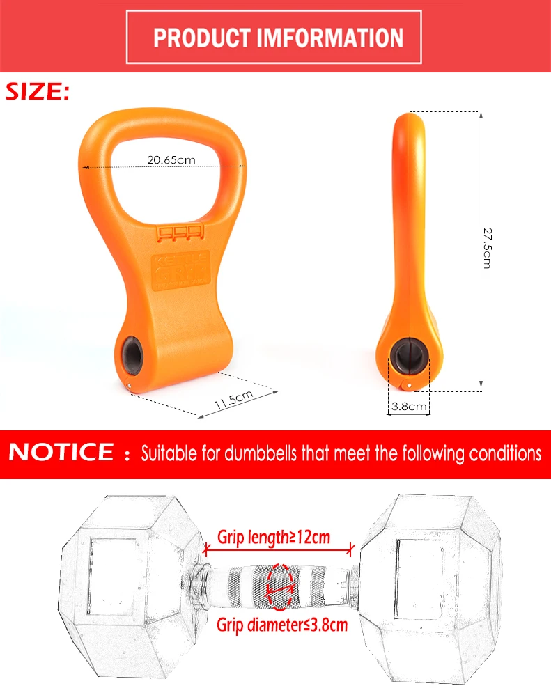  Dumbbells Kettlebell Grip Adjustable Portable Weight for Fitness Travel Weightlifting Bodybuilding 