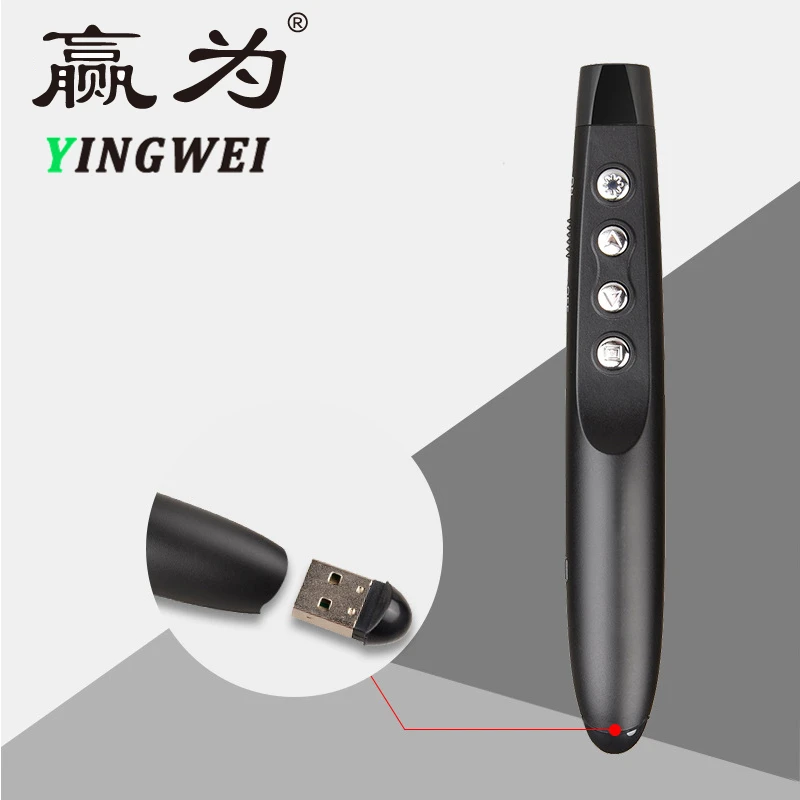 

Presenter Flip Pen Wireless 2.4GHz Powerpoint PPT Clicker Remote Control PPT USB Laser Turn Presentation with Receiver