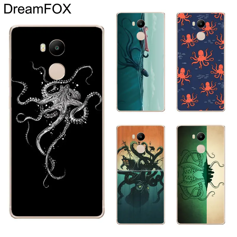 DREAMFOX K006 фантазии Осьминог Мягкие TPU силиконовый чехол для Xiaomi Redmi Note 3 4 5 плюс S 4A 4X 5A