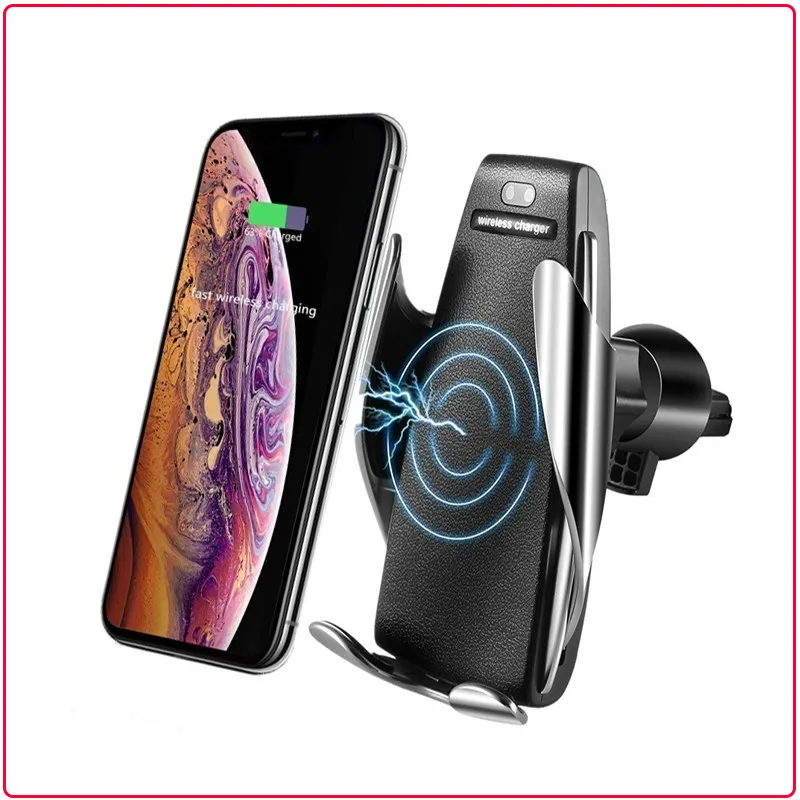 Car Holder Qi Wireless Charger For iPhone XS X 8 7 10W Automatic Fast Wireless Charging Charger For Samsung Note 9 S8 S9 Xiaomi