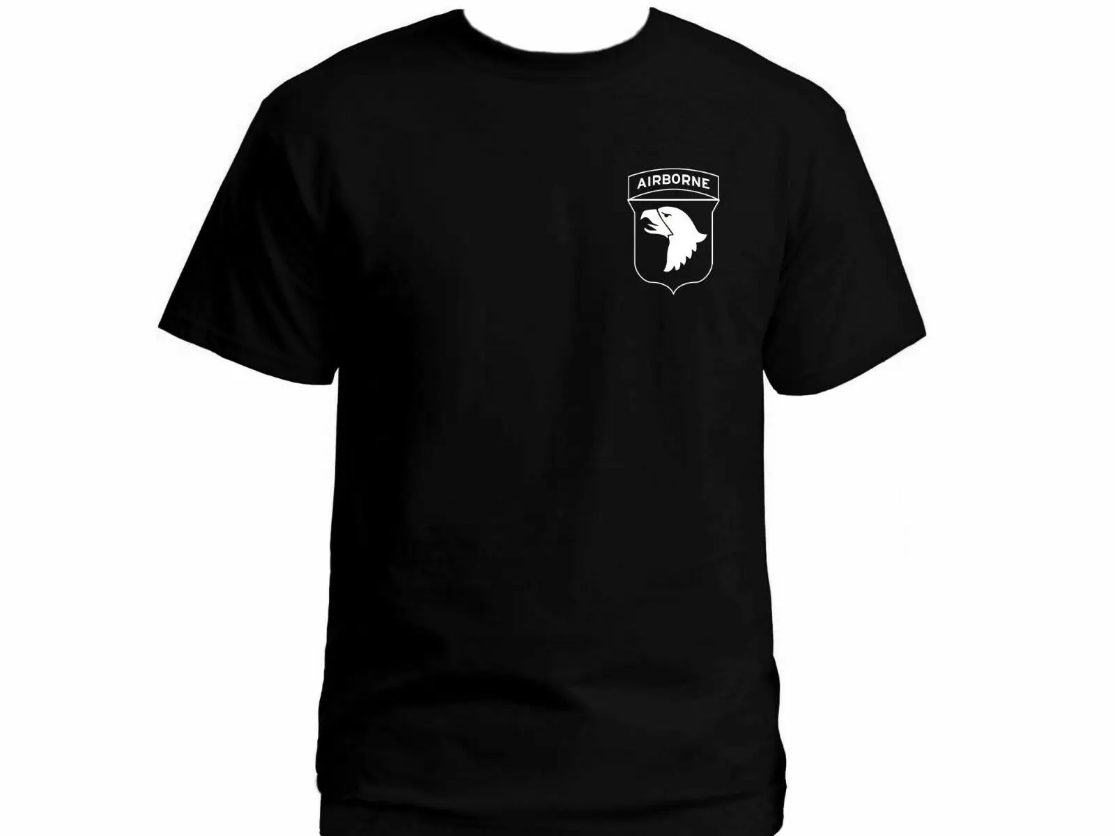 

US Army 101st Airborne Division Screaming Eagle Black T-shirt Mens