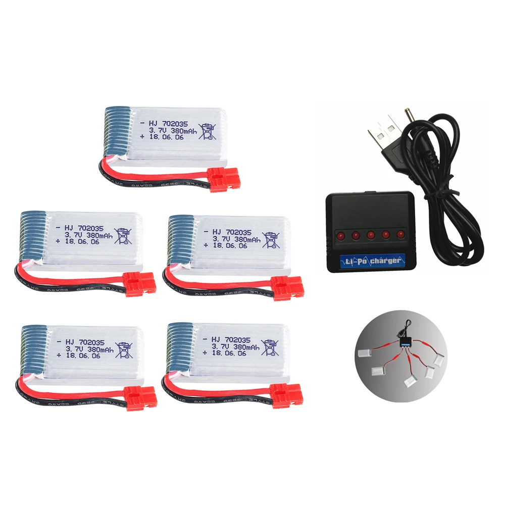 

3.7V 380mah Lipo Battery For SYMA X5A-1 X15 X15C X15W Quadcopter RC Accessories 3.7V 380mah battery and charger 5 in 1 Kit