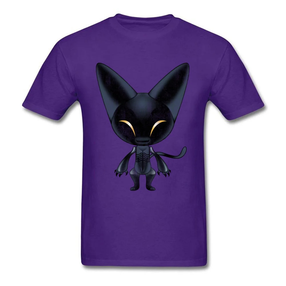 HW Cat Black Birthday Summer Pure Cotton Round Collar Boy Tops & Tees Crazy Sweatshirts Coupons Short Sleeve T-Shirt HW Cat Black purple