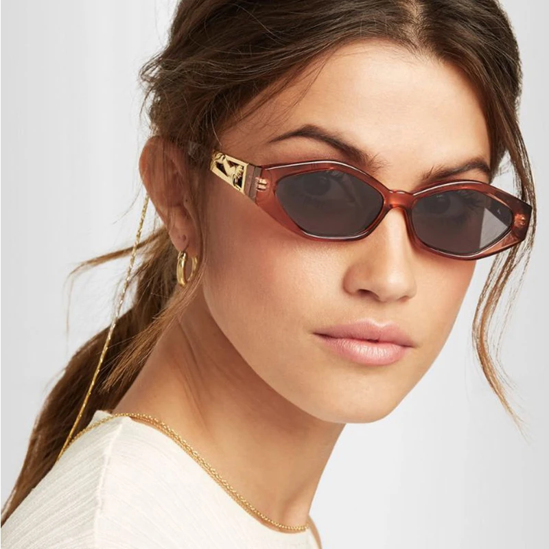 ROSANNA Fashion Small Cat Eye Sunglasses Women Famous Brand Designer Vintage 2019 Oval Sunglasses Black Gradient Shades UV400