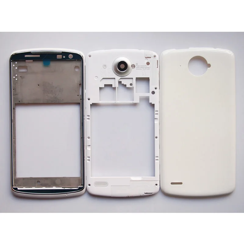 

BaanSam New Screen Front Frame Middle Frame Battery Door Back Cover Housing Case For Lenovo S920 With Camera Lens