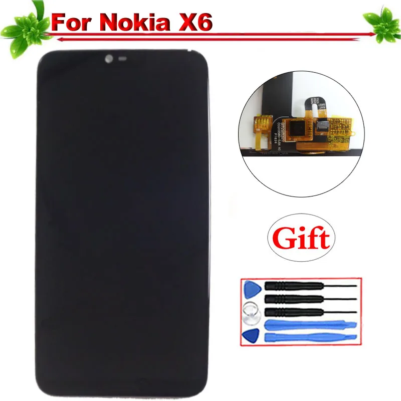 

5.8" for Nokia X6 2018 LCD Display Touch Screen Digitizer Full Assembly for Nokia X6 NX6 2018 Black 2160*1080