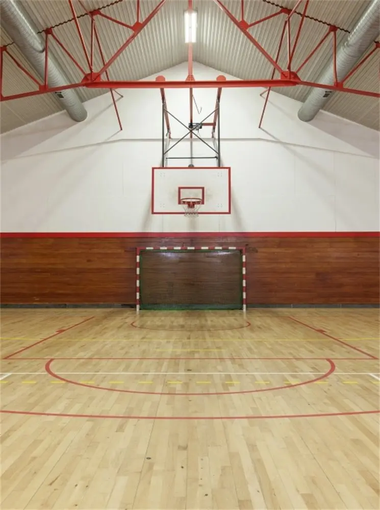

NBA Basketball Court Backdrop Interior Gymnasium Backdrops for Photography