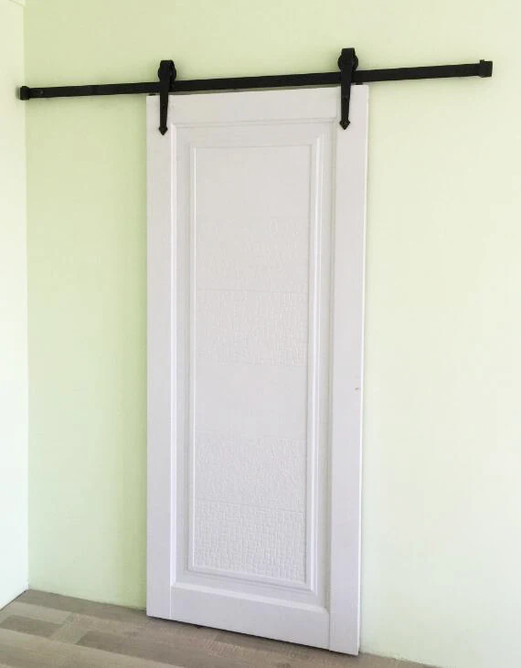 183cm Rustic black country style sliding barn wood door ...