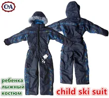 C A winter Rompers boys Snow Suit kids outdoor waterproof coat children skisuit girls overall windproof