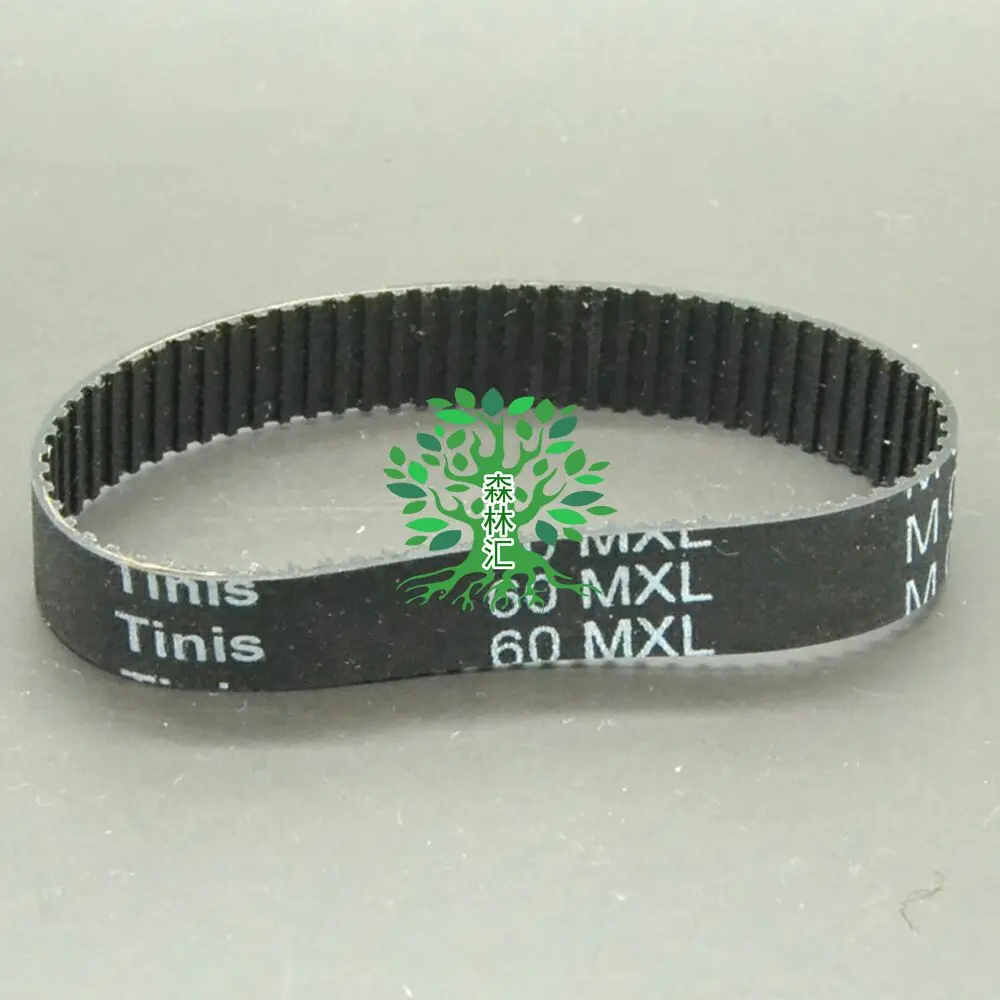 2pcs 60MXL Belt 75 Teeth 10mm Width Black Cogged Rubber Geared Timing