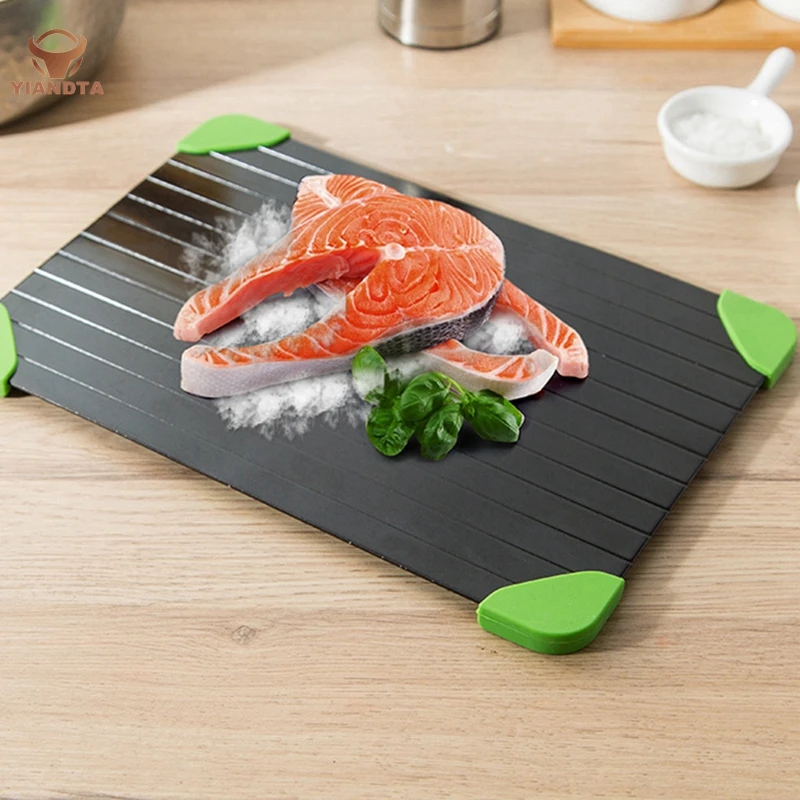 Home Aluminum Steak Thawed Plate Frozen Food Quick Thaw Board 35.5x20.5x0.2cm Home Aluminum Steak Thawed Plate Frozen Food Quick Thaw Board 35.5x20.5x0.2cm