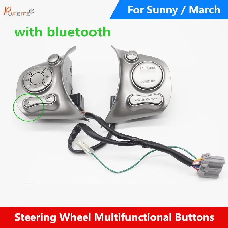 

Steering Wheel Buttons for nissan sunny march car audio volume phone cruise cancel function car accessories switch