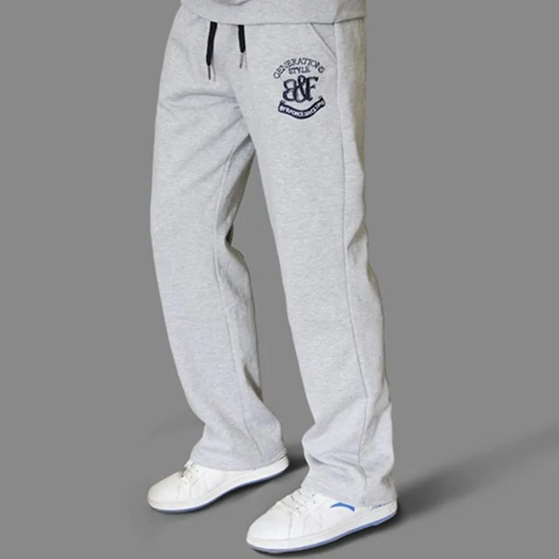 straight leg sports trousers