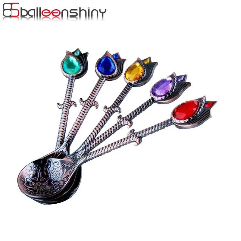 

BalleenShiny 1PC Creative Turkey Style Alloy Coffee Spoon Mini Dessert Ice Cream Candy Scoop Flatware Kitchen Tableware Decor