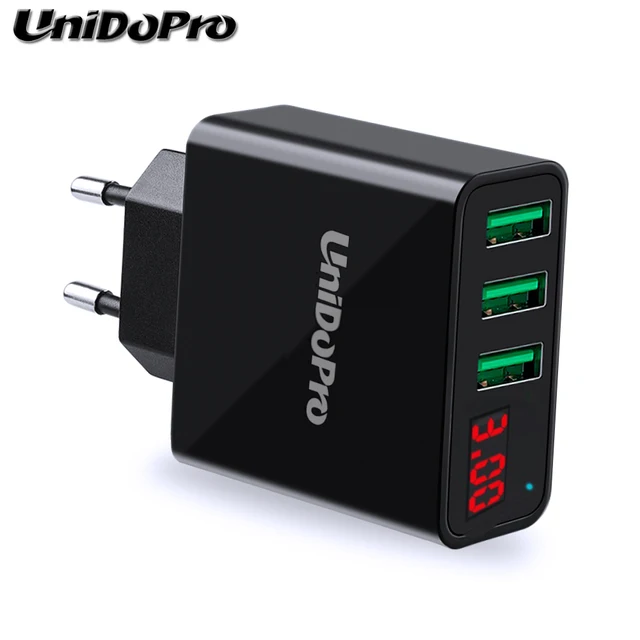 Cheap 3Port USB EU Plug AC Wall Charger for iPad Air 2 Pro 9.7 10.5 /iPad Mini 4 3 2 1 Tablet 2.4A Fast Travel Chargeur w/ LED Display