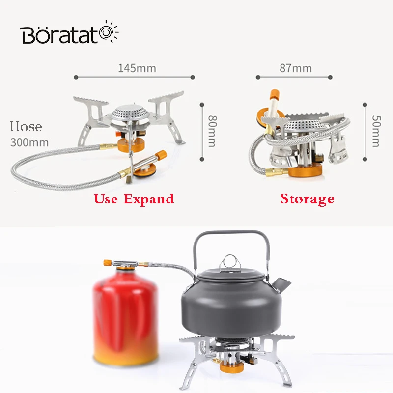 Al aire libre de la estufa de Gas Mini plegable Camping senderismo cocina Picnic portátil horno Split de la estufa de Gas